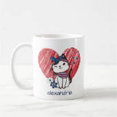 Mug Monogramme de chat patriotique  (Gauche)