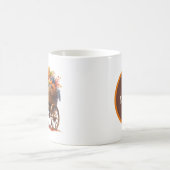 Mug Monogramme de cheval saisonnier d'automne amusant (Centre)
