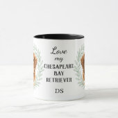 Mug Monogramme de chien Retriever de la baie de Chesap (Centre)