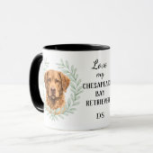 Mug Monogramme de chien Retriever de la baie de Chesap (Devant gauche)