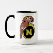 Mug Monogramme de Chouette de l'Est (Gauche)