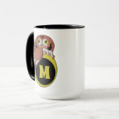 Mug Monogramme de Chouette de l'Est (Devant gauche)