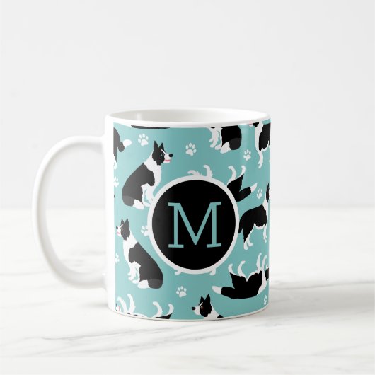Mug Monogramme de colle frontière (Gauche)