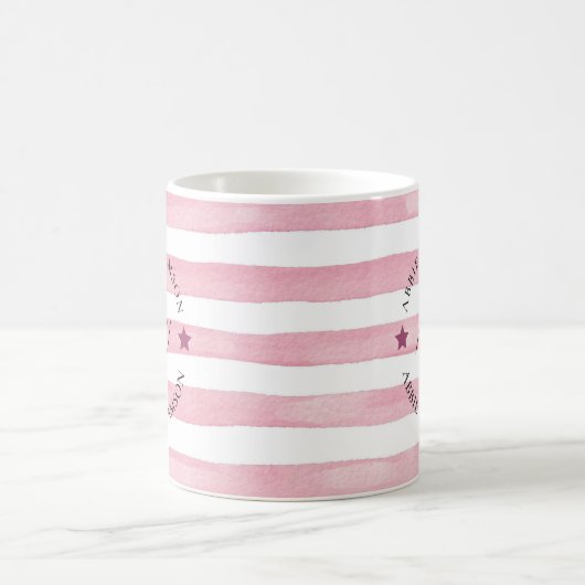 Mug monogramme de couleur rose (Centre)