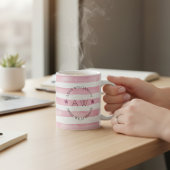 Mug monogramme de couleur rose