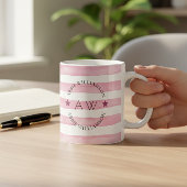 Mug monogramme de couleur rose