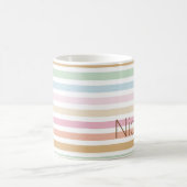 Mug monogramme de couleurs pastel moderne et fin (Centre)