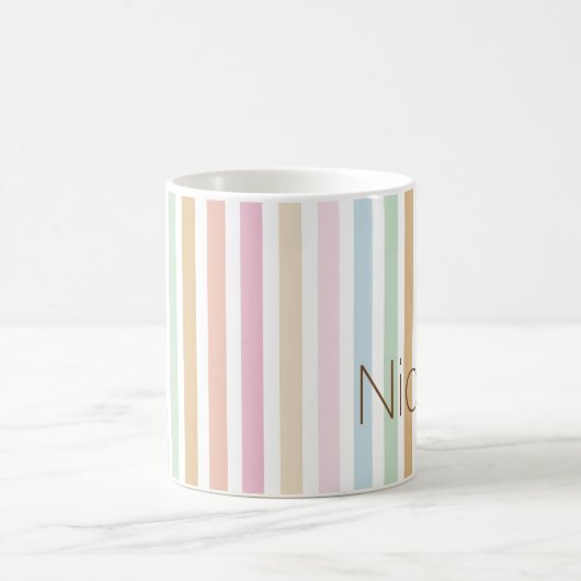 Mug monogramme de couleurs pastel moderne et fin (Centre)