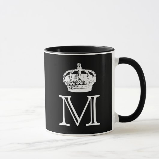 Mug Monogramme de couronne (Droite)
