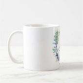 Mug Monogramme de couronne botanique chic (Gauche)