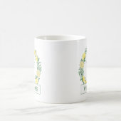Mug Monogramme de couronne de citron (Centre)