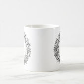 Mug Monogramme de couronne de papillon de la reine Vin (Centre)