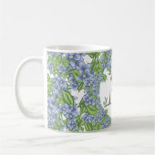 Mug Monogramme de couronne florale (Gauche)