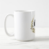 Mug Monogramme de couronne florale (Gauche)