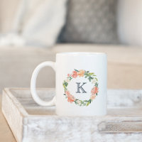 Monogramme de couronne florale