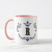 Mug Monogramme de couronne 'R' (Gauche)