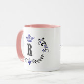 Mug Monogramme de couronne 'R' (Devant gauche)