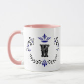 Mug Monogramme de couronne 'W' (Gauche)