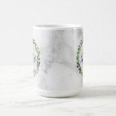 Mug monogramme de courre d'aquarelle de marbre (Centre)