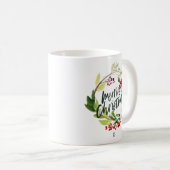 Mug monogramme de courre d'aquarelle de marbre (Devant droit)
