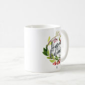 Mug monogramme de courre d'aquarelle de marbre (Devant droit)