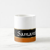 Mug Monogramme de cuivre de noir et d'or (Centre)