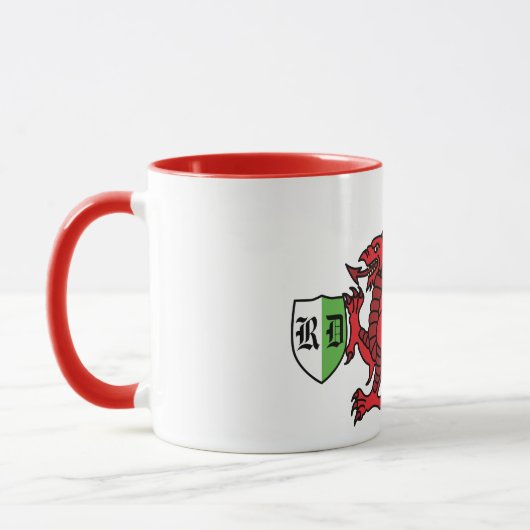 Mug Monogramme de dragon gallois (Gauche)