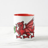 Mug Monogramme de dragon gallois (Centre)