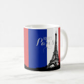 Mug Monogramme de drapeau de la France de Tour Eiffel (Devant droit)