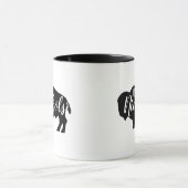 Mug Monogramme de famille buffle rustique (Centre)