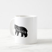 Mug Monogramme de famille d'ours rustique (Devant gauche)