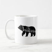Mug Monogramme de famille d'ours rustique (Gauche)