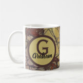 Mug Monogramme de famille motif marbre jaune initiale (Gauche)