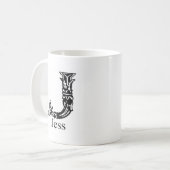 Mug Monogramme de fantaisie : Jess (Devant gauche)