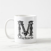 Mug Monogramme de fantaisie : Michaela (Gauche)