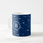 Mug Monogramme de fertilité du donneur de sperme (Devant gauche)