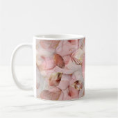 Mug Monogramme de Feuilles d'or rose pâle (Gauche)