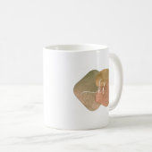 Mug Monogramme de formes abstraites pailletées or rose (Devant droit)