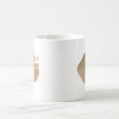 Mug Monogramme de formes abstraites pailletées or rose (Centre)