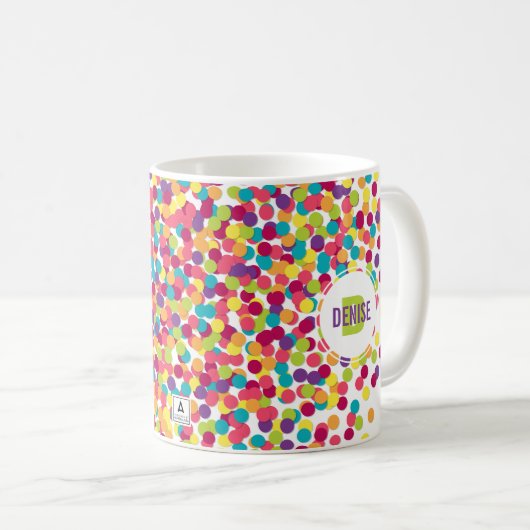 Mug Monogramme de Funfetti (Devant droit)