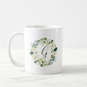 Mug Monogramme de germe blanc (Gauche)