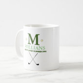 Mug Monogramme de golf moderne (Devant gauche)