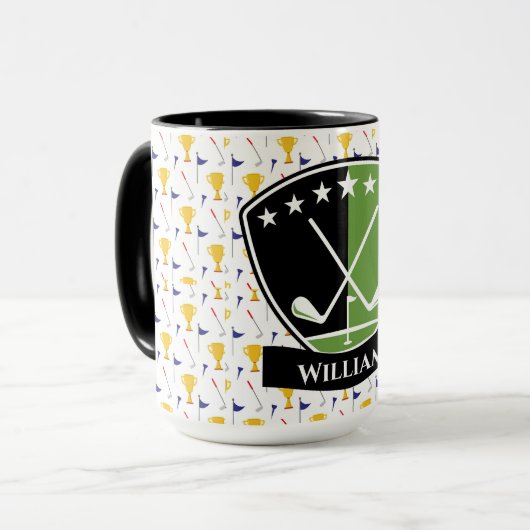 Mug Monogramme de golfeurs (Devant gauche)