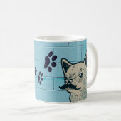 Mug Monogramme de graffiti Mustache Chihuahua (Devant droit)