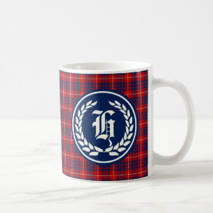 Mug Monogramme de Hamilton Clan Red et Royal Blue Tart