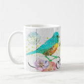 Mug Monogramme de la citation de grand-mère florale de (Gauche)
