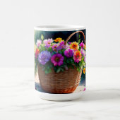 Mug Monogramme de la corbeille florale de printemps ru (Centre)