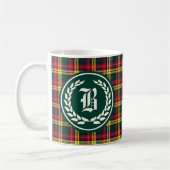 Mug Monogramme de la famille Buchanan rouge et jaune T (Gauche)