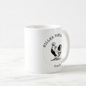 Mug monogramme de la famille de machines à écrire rust (Devant droit)