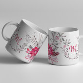 Mug monogramme de la famille de Noël